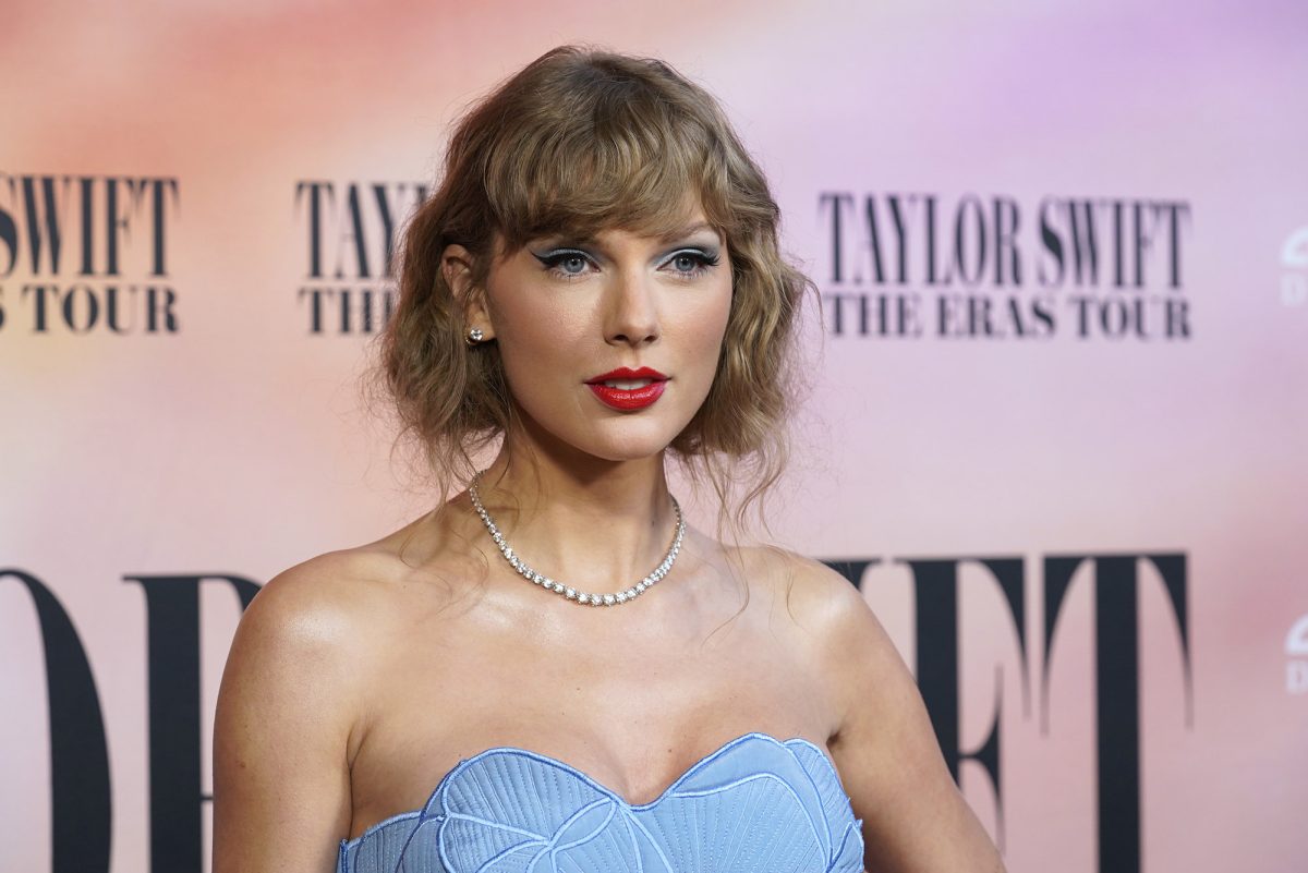 Taylor Swift arrives at the world premiere of the concert film Taylor Swift: The Eras Tour on Wednesday, Oct. 11, 2023, at AMC The Grove 14 in Los Angeles. (AP Photo/Chris Pizzello)